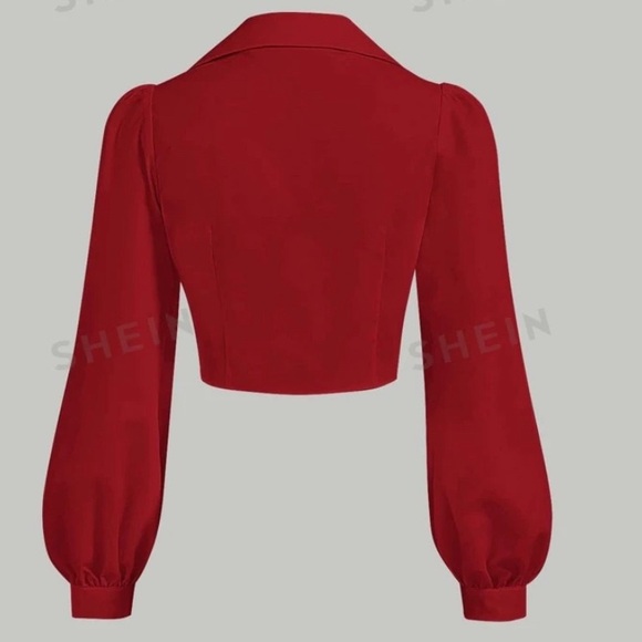 Red button down NWOT - Picture 2 of 2